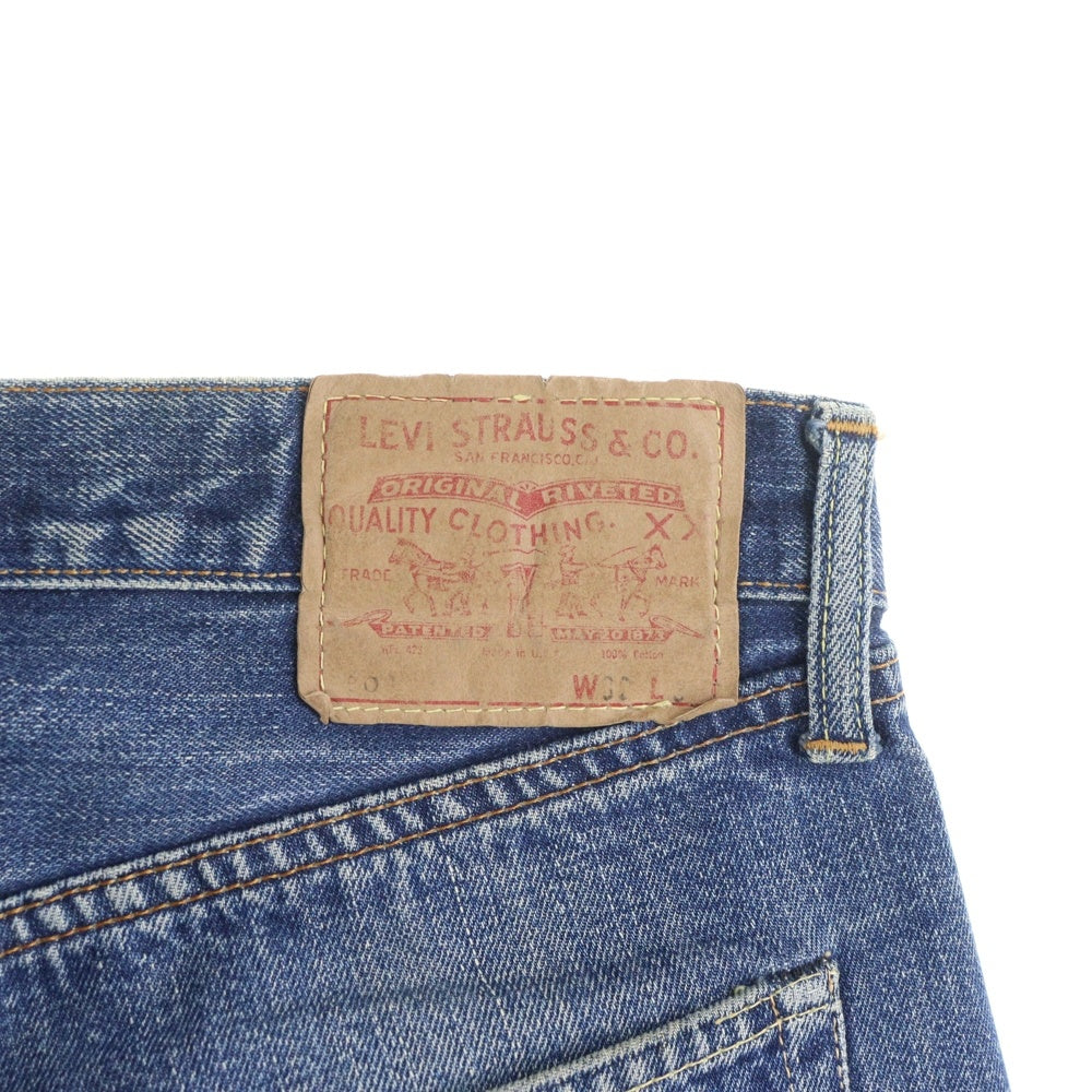 Levi's(リーバイス) 60-70s 501 BIGE後期 並行ステッチ 不均等V ボタン裏無刻印 ストレートデニムパンツ インディゴ