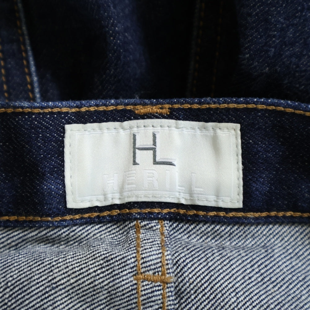 HERILL(ヘリル) 15oz 4PK TUCK DENIM PANTS タック入り デニムスラックス ワイドトラウザーズ リジット ジーンズ インディゴ 21-030-HL-8000-1