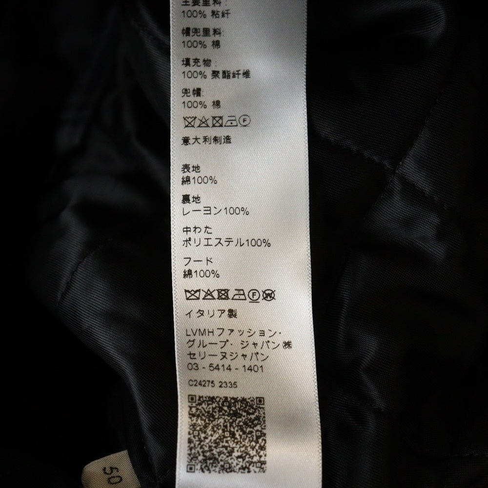 CELINE(セリーヌ) HOODED CHECK SHIRTS JACKET 2W65B912X.07MR フード付き チェックシャツジャケット オーバーサイズ ネイビー