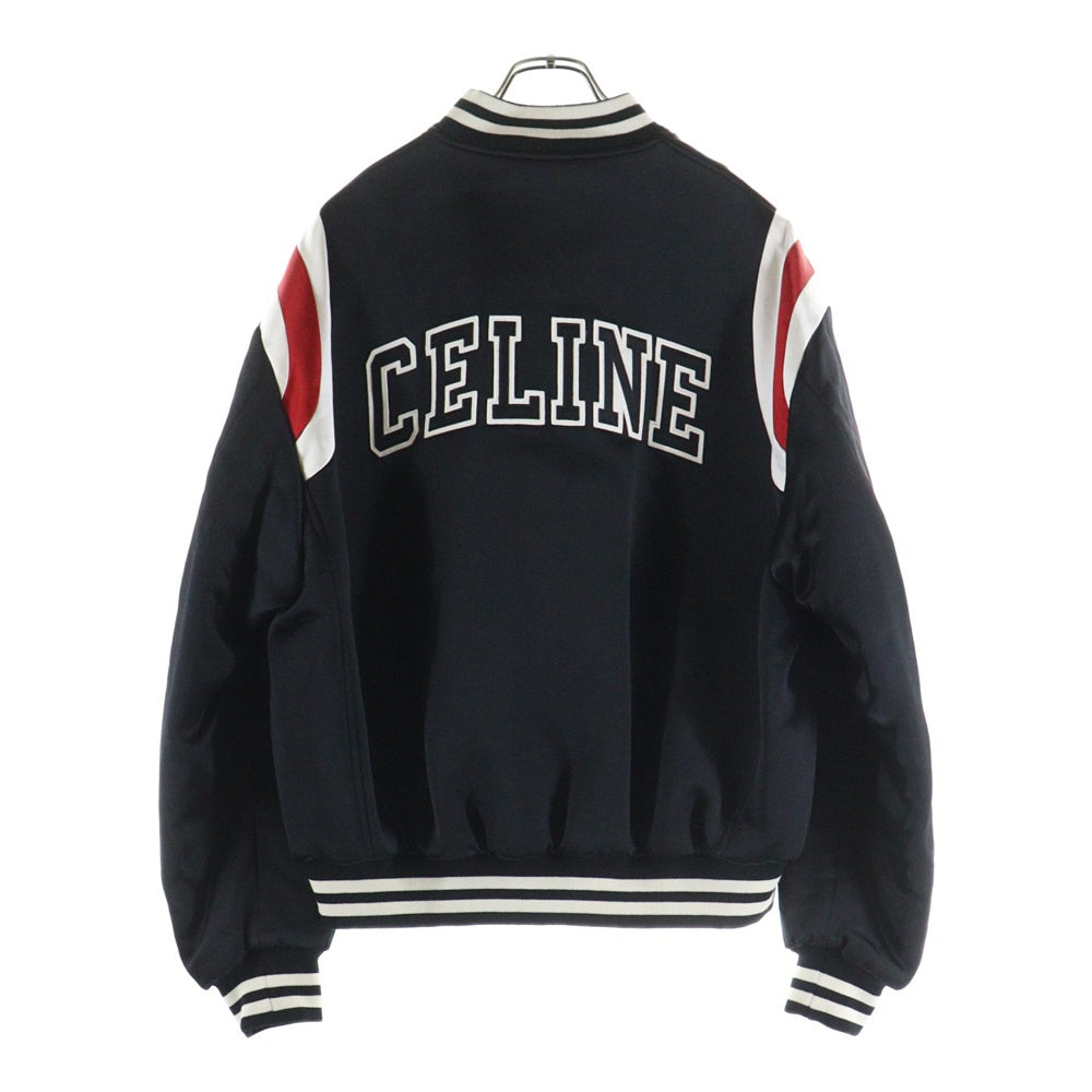 CELINE(セリーヌ) Cパッチ サテン ボンバージャケット ブルゾン ブラック 2W867532T