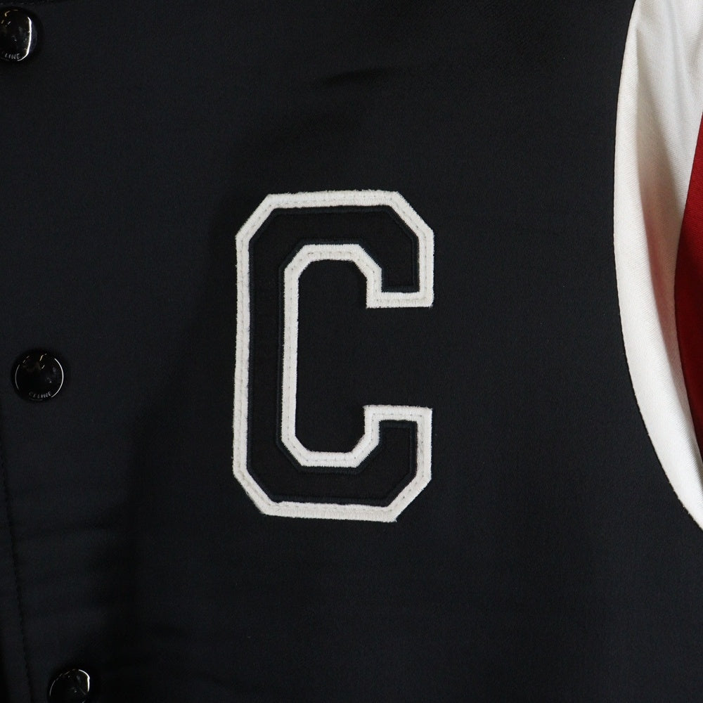 CELINE(セリーヌ) Cパッチ サテン ボンバージャケット ブルゾン ブラック 2W867532T