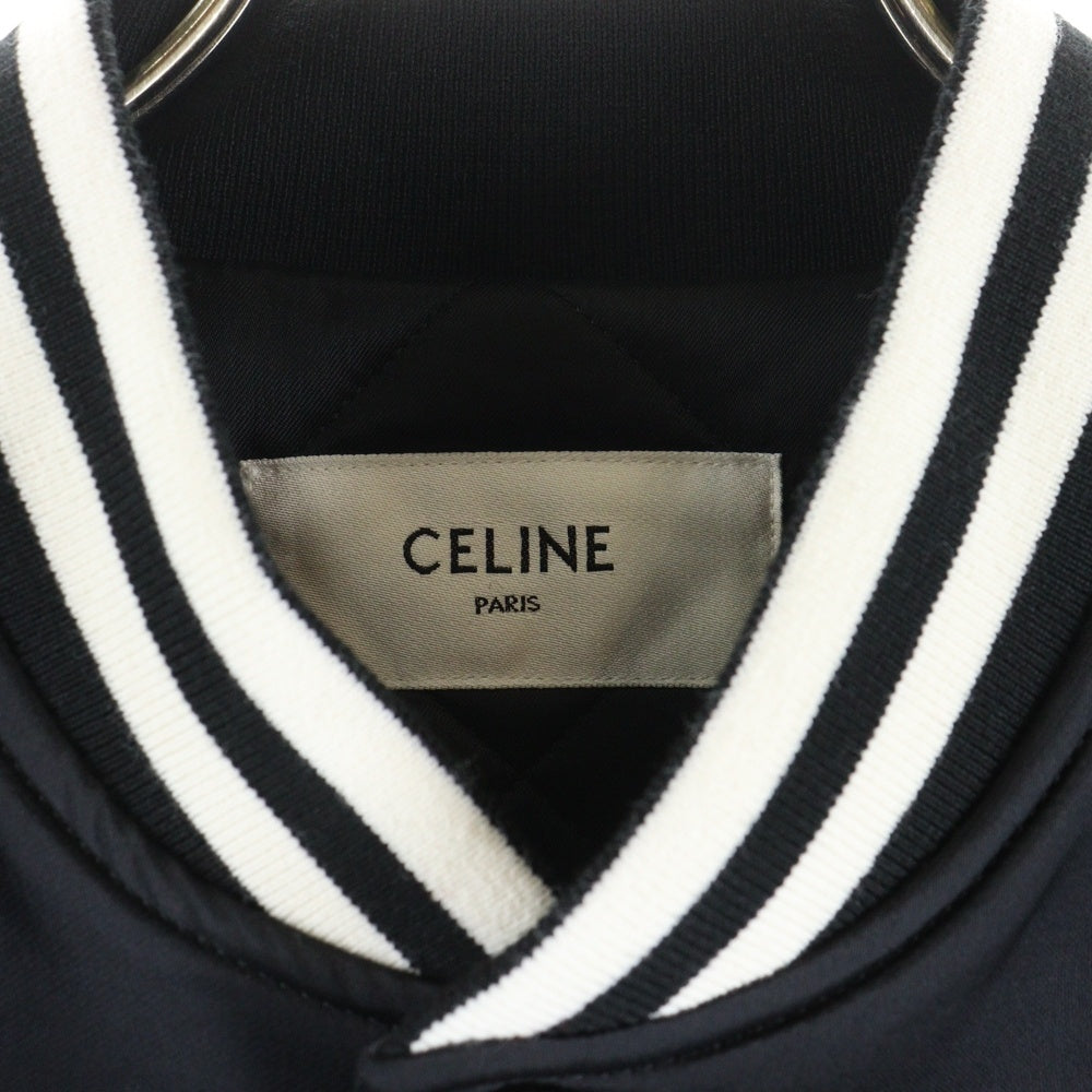 CELINE(セリーヌ) Cパッチ サテン ボンバージャケット ブルゾン ブラック 2W867532T