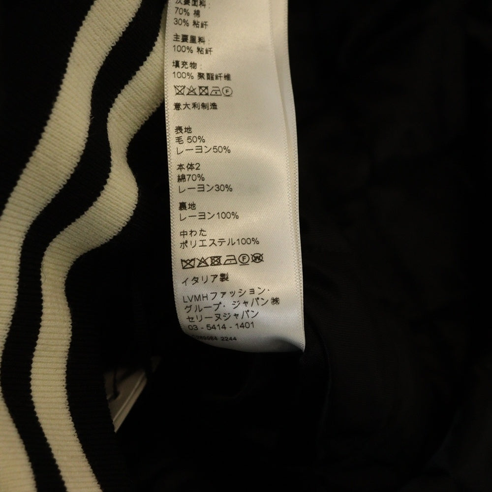 CELINE(セリーヌ) Cパッチ サテン ボンバージャケット ブルゾン ブラック 2W867532T