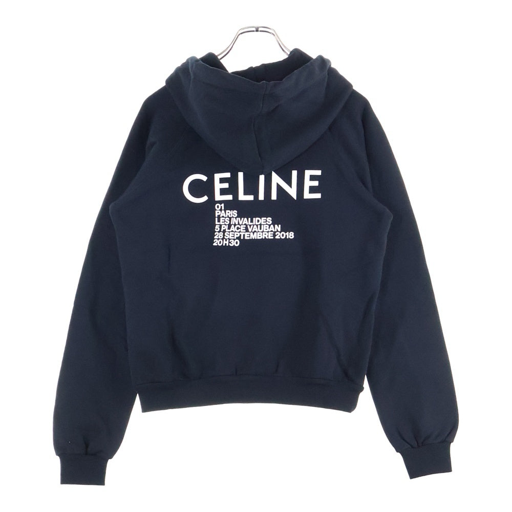 CELINE(セリーヌ) ロゴプリント プルオーバーパーカー フーディー ブラック 2Y005632E
