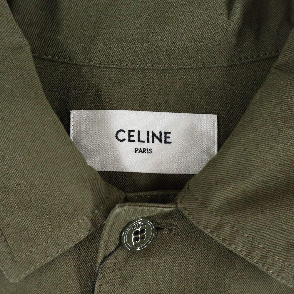 CELINE(セリーヌ) 24SS SAHARIENNE JACKET 2W44B177R.02KK サハリエンヌ ダメージ加工 フィールドジャケット カーキ