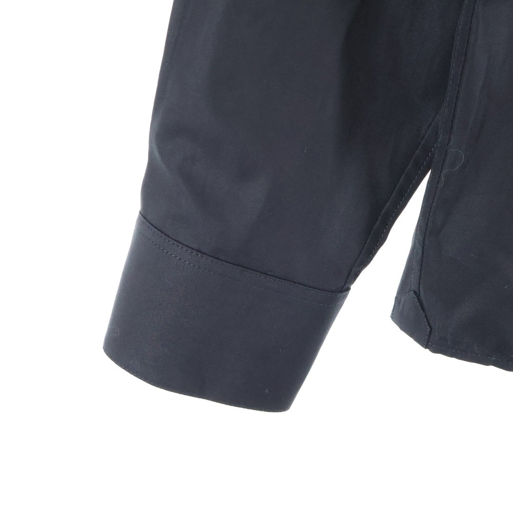 CELINE(セリーヌ) LOOSE SHIRT WITH INVERTED COLLAR IN COTTON POPLIN 2C58B091F.38NO トリオンフ刺繍 インバーテッドカラールーズ長袖シャツ ブラック