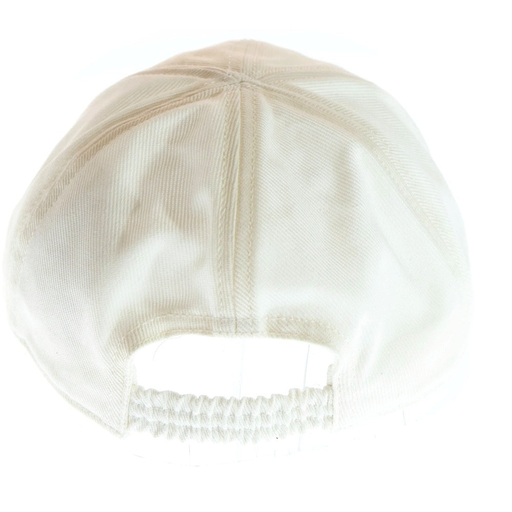 miumiu(ミュウミュウ) Baseball drill Blanc Cap 5HC369 ベースボールキャップ ドリル ロゴ刺繍 ホワイト/ブラック