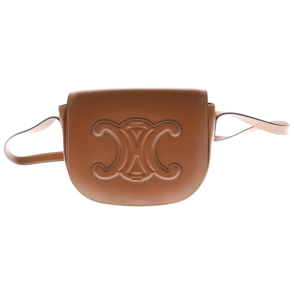 CELINE(セリーヌ) FOLCO CUIR TRIOMPHE BAG 198263DU3 フォルコ トリオンフ ショルダーバッグ ブラウン レディース