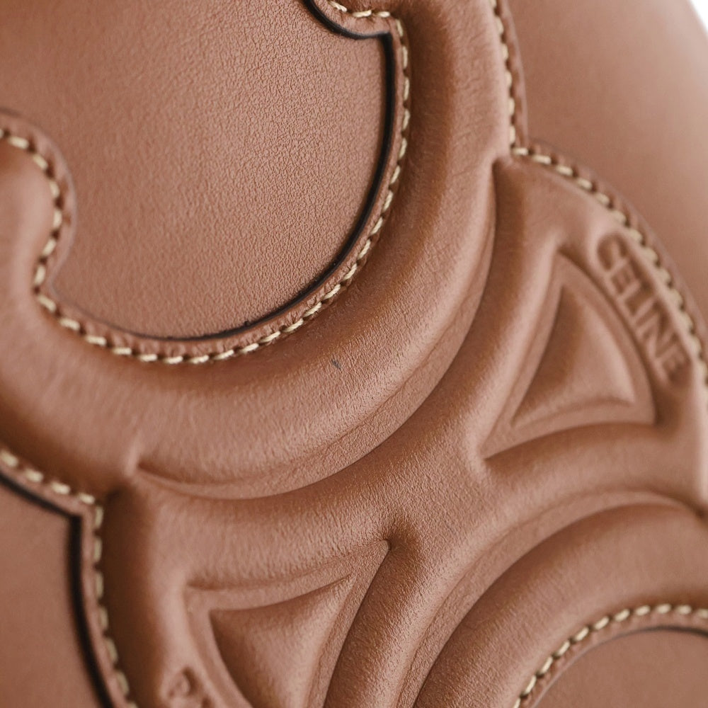 CELINE(セリーヌ) FOLCO CUIR TRIOMPHE BAG 198263DU3 フォルコ トリオンフ ショルダーバッグ ブラウン レディース