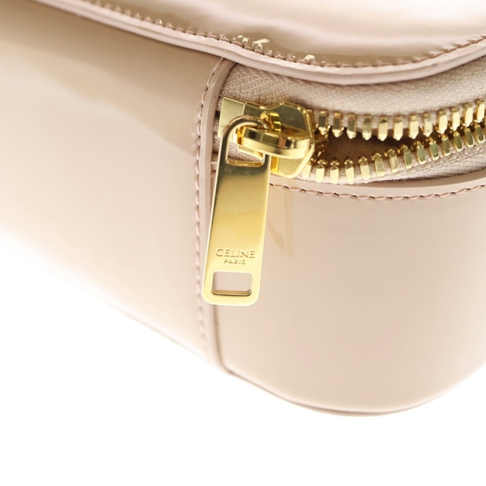 CELINE(セリーヌ) HALF MOON CASE 10K643GEC.03PD ハーフムーンケース パテントケース ショルダーバッグ ピンクベージュ レディース