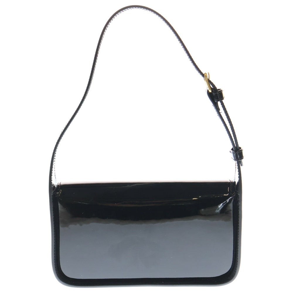CELINE(セリーヌ) TERENCE BAG 118313FZI 38NO パテントレザー ブラック ゴールド金具 ハンドバッグ レディース