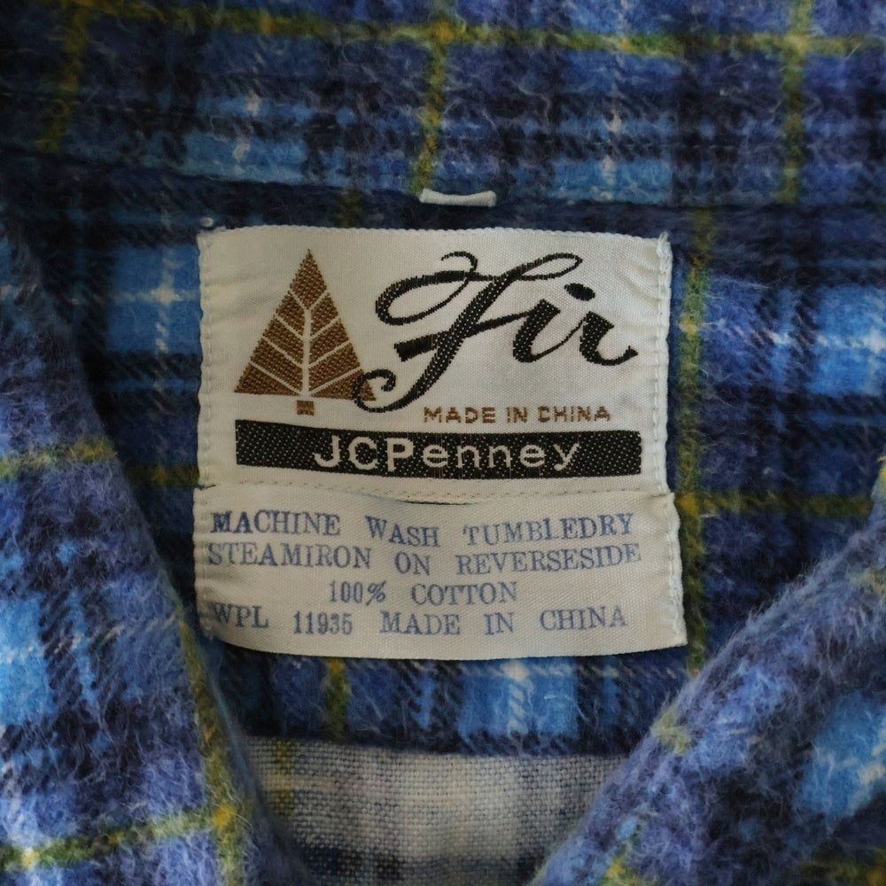 VINTAGE(ヴィンテージ) FIN JC PENNEY CHECK SHIRT ブルー