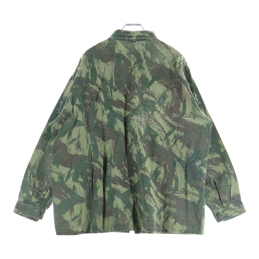 VINTAGE(ヴィンテージ) 60s PORTUGAL MILITARY BRUSH CAMO L/S SHIRTS ポルトガル軍 ブラッシュカモ 長袖シャツ カーキ/ブラウン