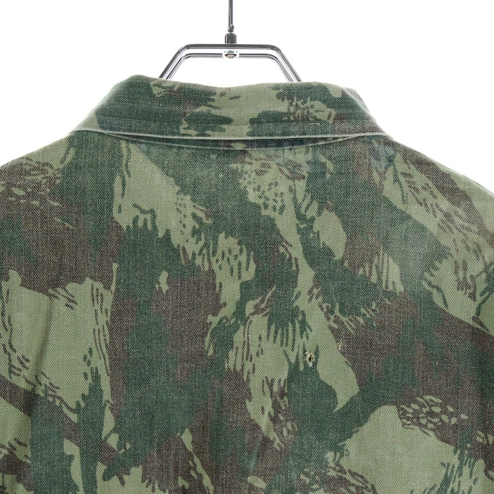 VINTAGE(ヴィンテージ) 60s PORTUGAL MILITARY BRUSH CAMO L/S SHIRTS ポルトガル軍 ブラッシュカモ 長袖シャツ カーキ/ブラウン