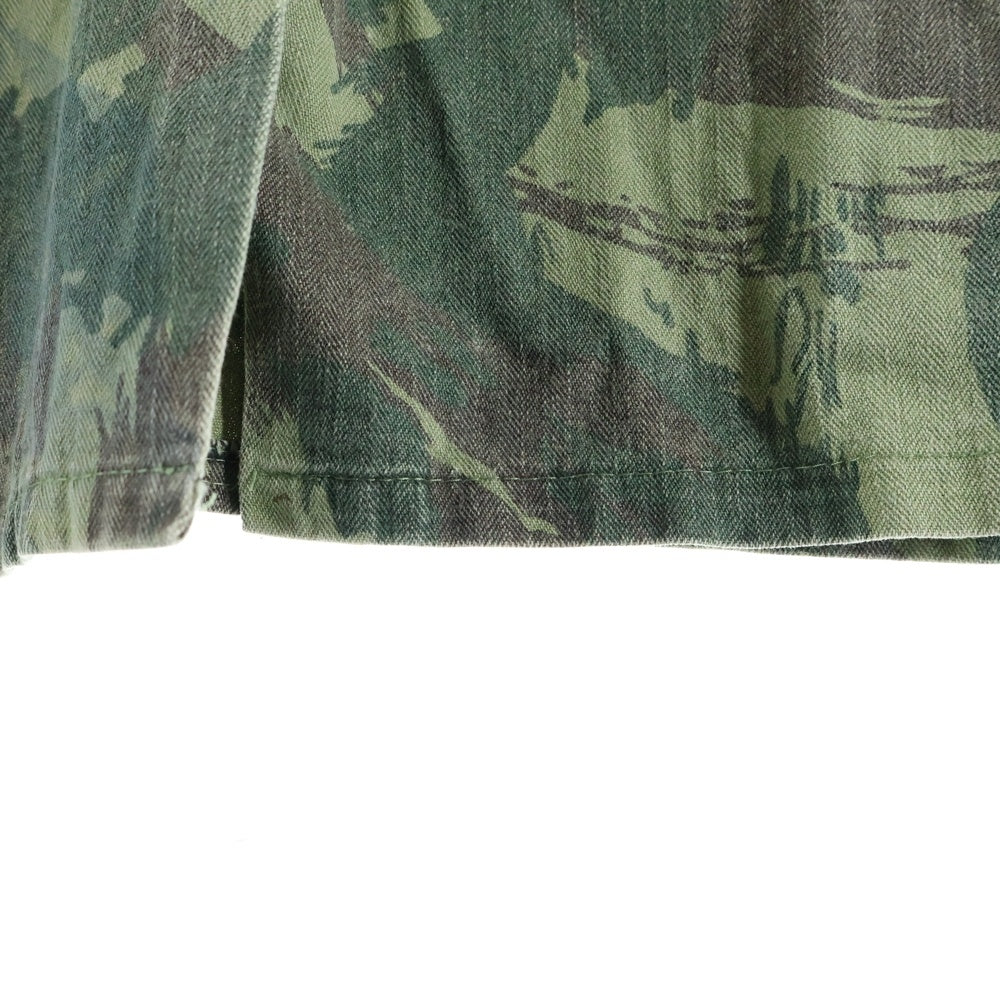 VINTAGE(ヴィンテージ) 60s PORTUGAL MILITARY BRUSH CAMO L/S SHIRTS ポルトガル軍 ブラッシュカモ 長袖シャツ カーキ/ブラウン