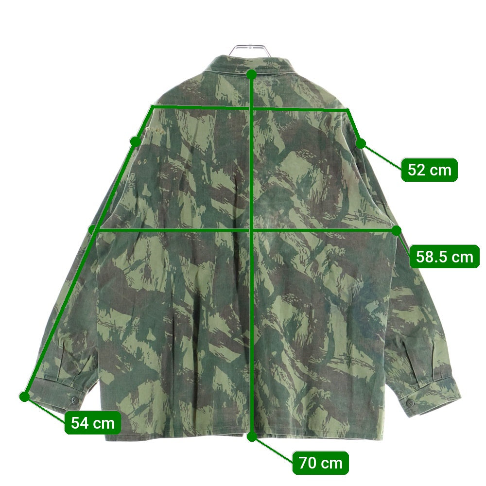 VINTAGE(ヴィンテージ) 60s PORTUGAL MILITARY BRUSH CAMO L/S SHIRTS ポルトガル軍 ブラッシュカモ 長袖シャツ カーキ/ブラウン