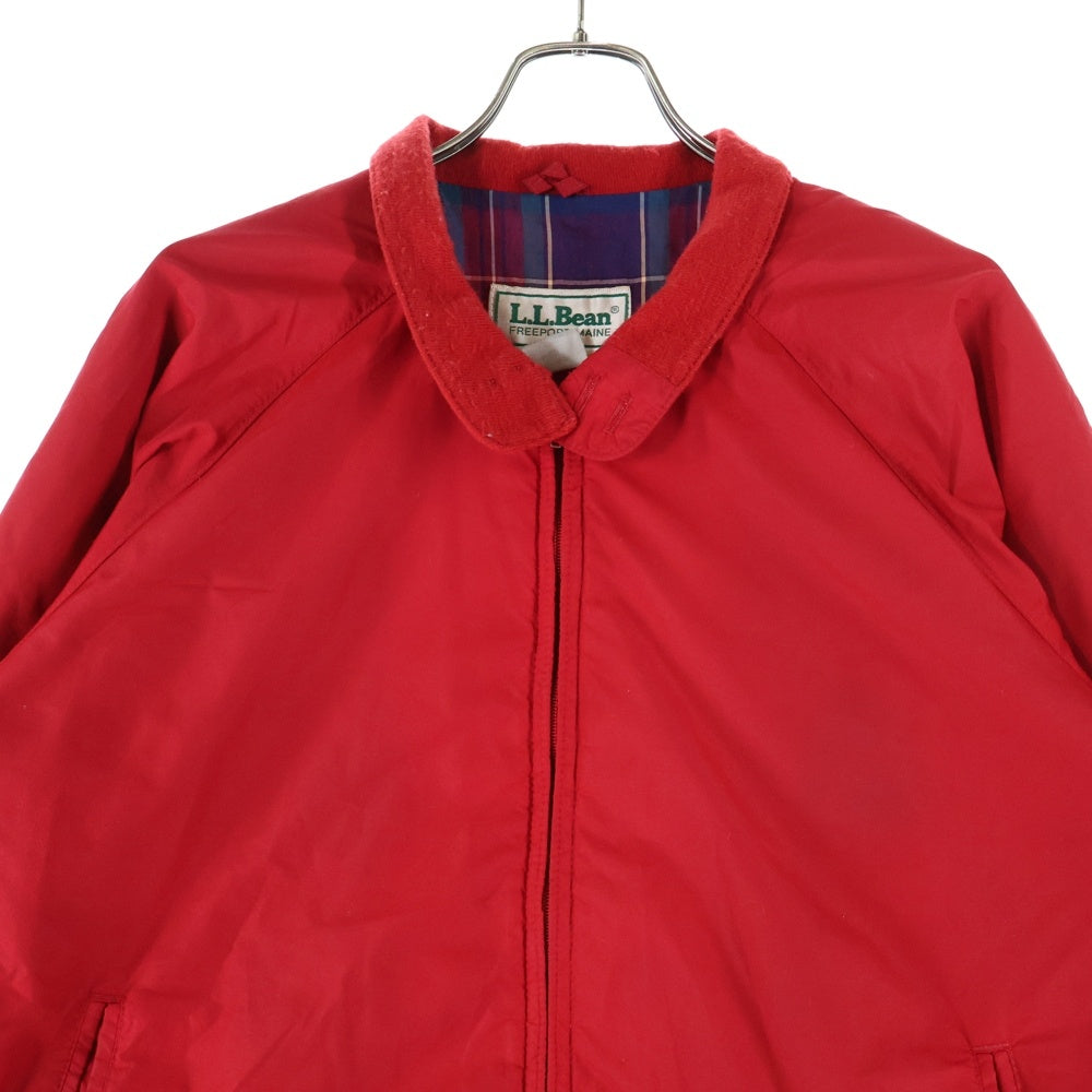 L.L.Bean(エルエルビーン) VINTAGE ヴィンテージ ナイロン ハリントンジャケット ウォームアップ ジップブルゾン レッド E235