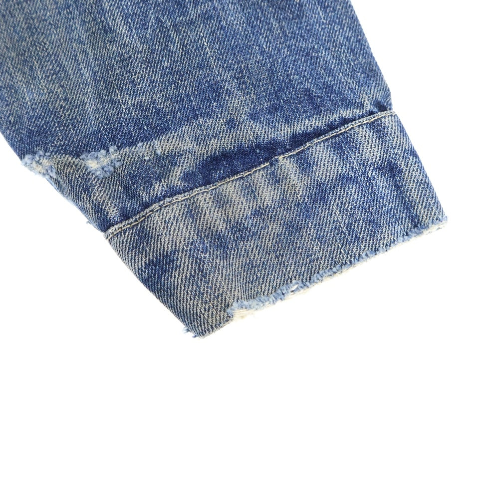 Levi's(リーバイス) 40-50S 506XX 1st BIG-E DENIM JACKET SLIDE BACKLE 移行期 初期型 スライドバックル ボタン裏刻印無し 片面タブ 不均等V 混合ステッチ デニムジャケット