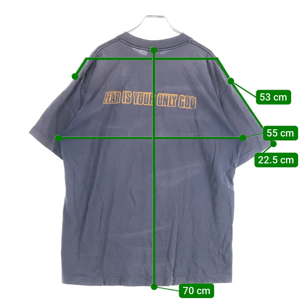 VINTAGE(ヴィンテージ) 90s RAGE AGAINST THE MACHINE 1996 EVIL EMPIRE BLACK TEE レイジ アゲインスト ザ マシーン エビル エンパイア バンド 両面プリント半袖Tシャツ カットソー