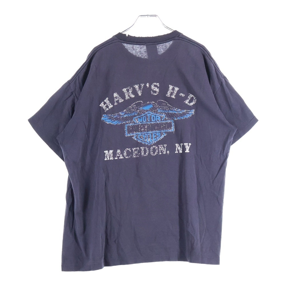 HARLEY DAVIDSON(ハーレーダビッドソン) 90S VINTAGE PROUD TO BE AN A AMERICAN 両面プリント 半袖Tシャツ カットソー ブラック
