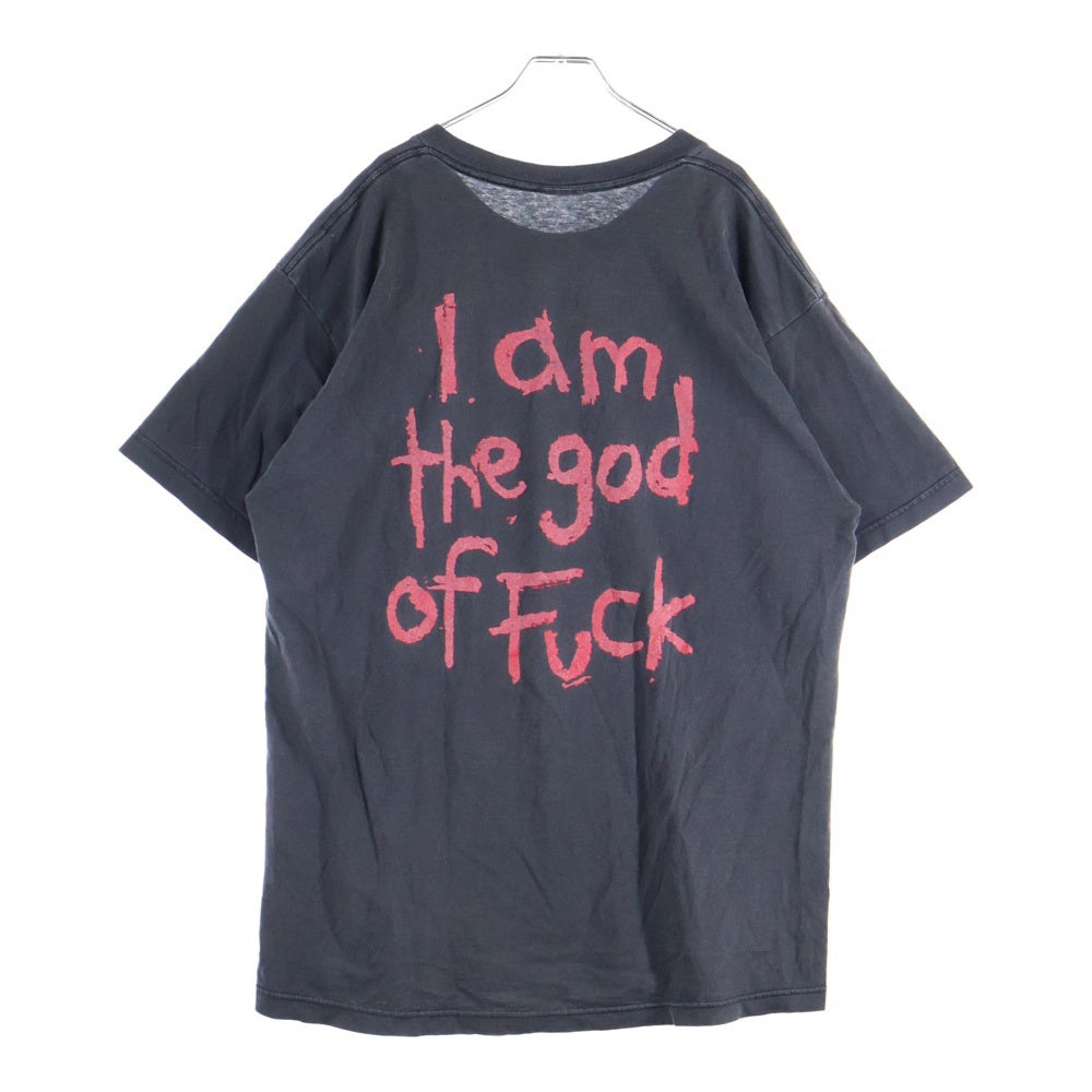 VINTAGE(ヴィンテージ) 90s MARILYN MANSON LUNCHBOX I AM THE GOD OF FUCK 1994 マリリン マンソン ランチボックス 半袖Tシャツ カットソー ブラック