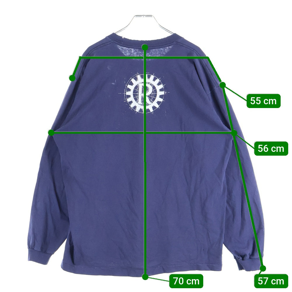 VINTAGE(ヴィンテージ) 90S RAGE AGAINST THE MACHINE L/S レイジ アゲインスト ザ マシーン バンド 長袖Tシャツカットソー ネイビー