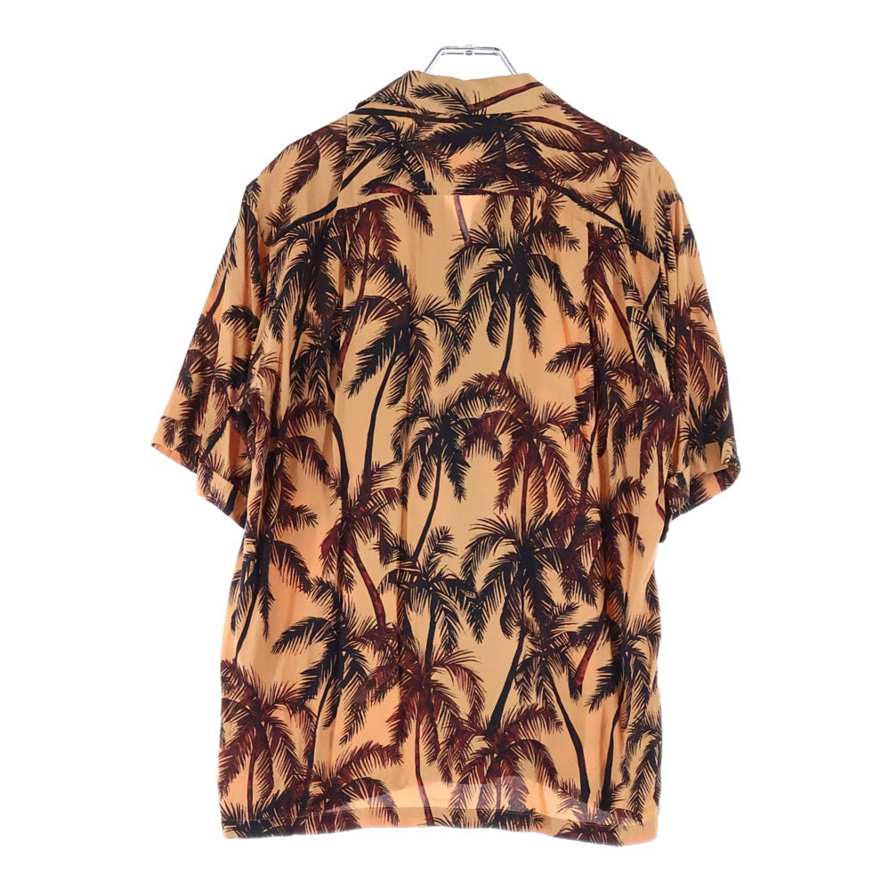 TOMORROWLAND(トゥモローランド) リーフ総柄 半袖胸ポケットシャツ オレンジ DS006