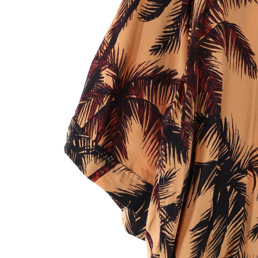 TOMORROWLAND(トゥモローランド) リーフ総柄 半袖胸ポケットシャツ オレンジ DS006