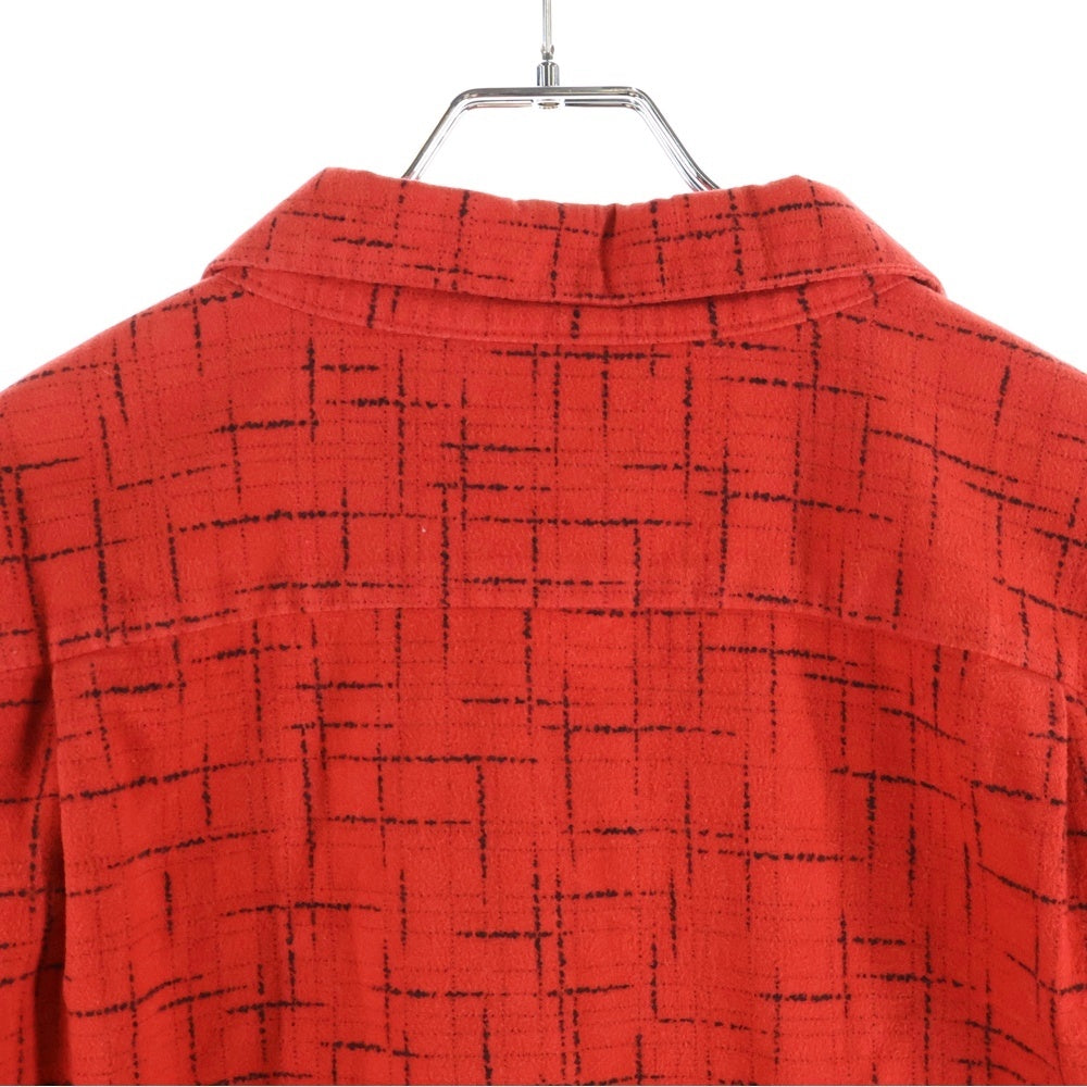 TENDERLOIN(テンダーロイン) T-PRINT FLLANNEL SHT オープンカラー フランネル長袖シャツ レッド