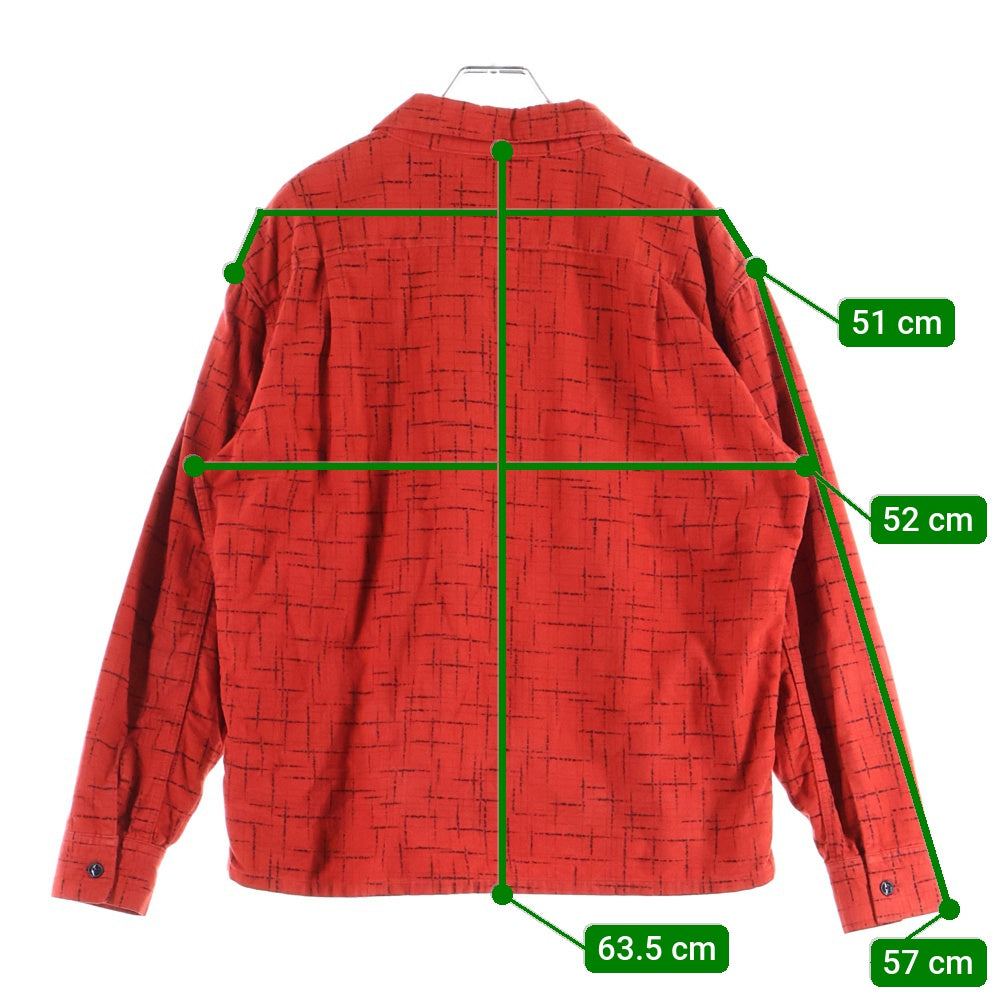 TENDERLOIN(テンダーロイン) T-PRINT FLLANNEL SHT オープンカラー フランネル長袖シャツ レッド