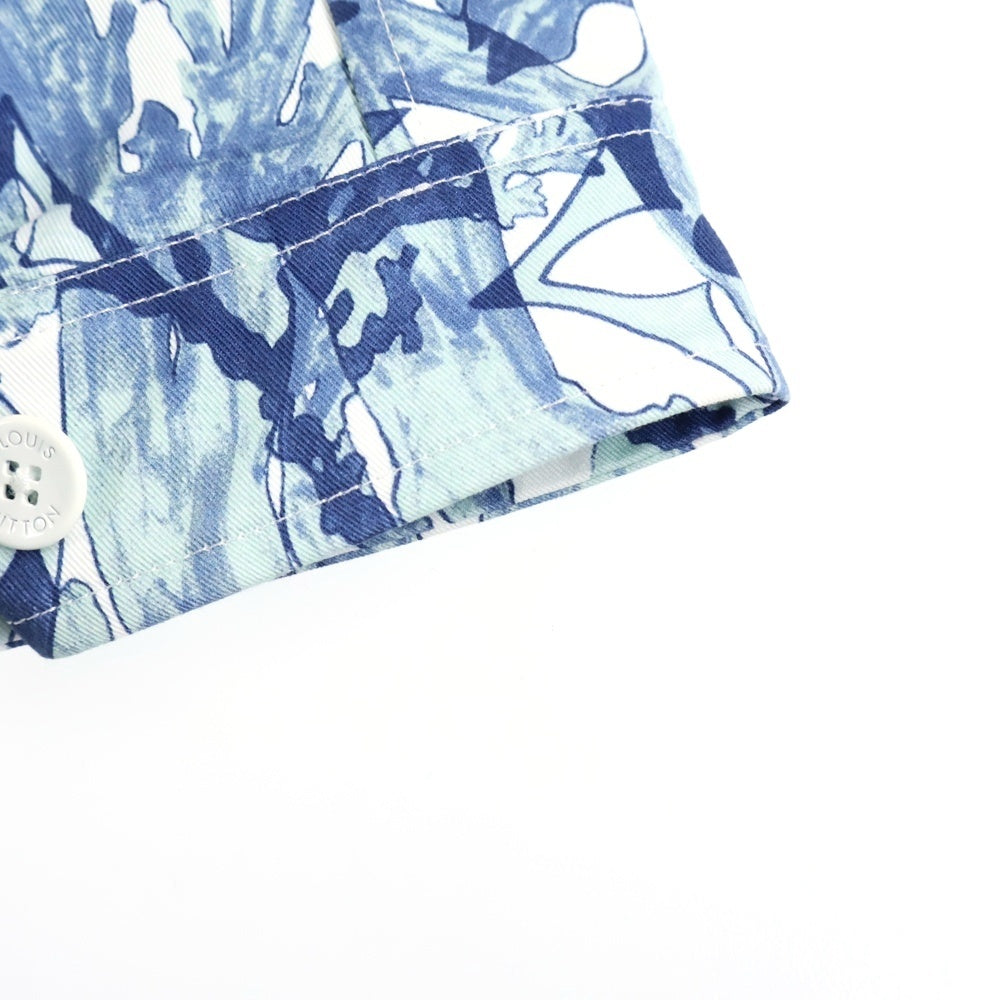 LOUIS VUITTON(ルイヴィトン) 23SS LVロゴプリンテッドコットンオーバー長袖シャツジャケット RM232M 26 HPB25W ホワイト/ブルー