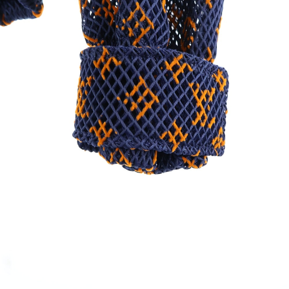LOUIS VUITTON(ルイヴィトン) 23SS グラディエントモノグラムメッシュジップフーディジャケット RM231Q KD2 HOB40W ネイビー/オレンジ