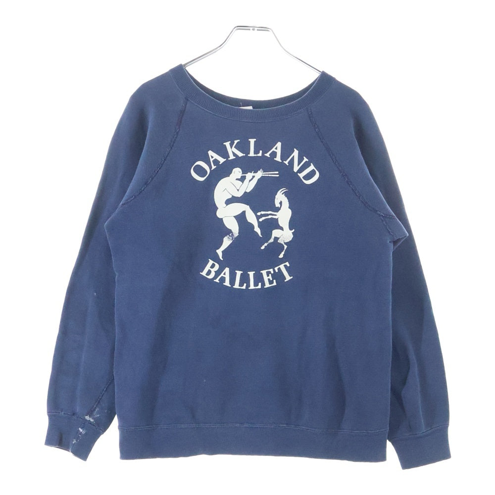 VINTAGE(ヴィンテージ) 60S OAKLAND BALLET SWEAT オークランド スウェット トレーナー 脇ガゼット 袖ステッチ貫通 ネイビー