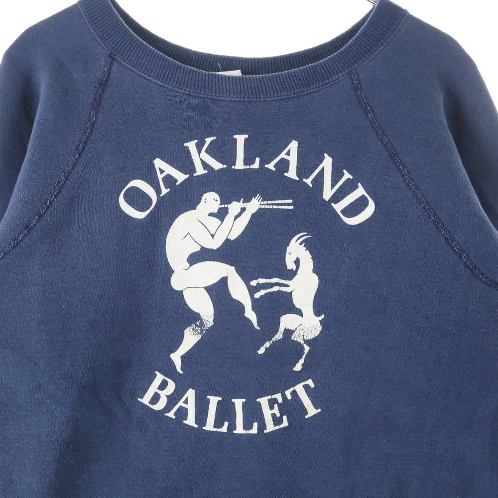 VINTAGE(ヴィンテージ) 60S OAKLAND BALLET SWEAT オークランド スウェット トレーナー 脇ガゼット 袖ステッチ貫通 ネイビー