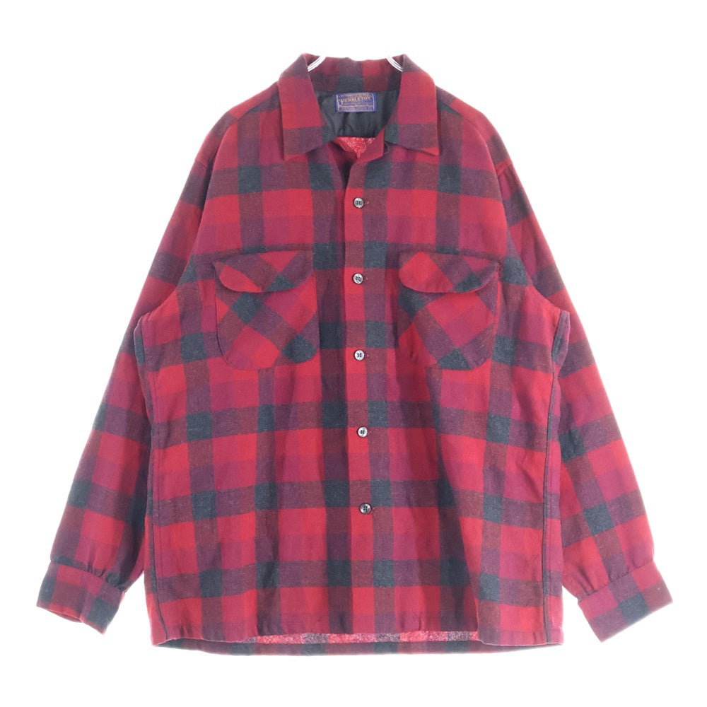 PENDLETON(ペンドルトン) 60S VNTAGE WOOL L/S CHECK SHIRT ヴィンテージ ウール チェック 長袖シャツ レッド/ブラック