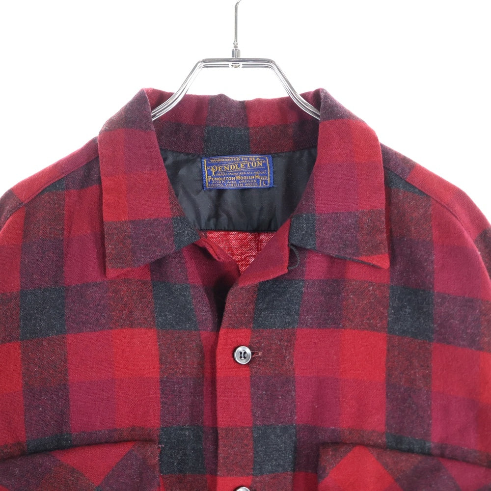 PENDLETON(ペンドルトン) 60S VNTAGE WOOL L/S CHECK SHIRT ヴィンテージ ウール チェック 長袖シャツ レッド/ブラック
