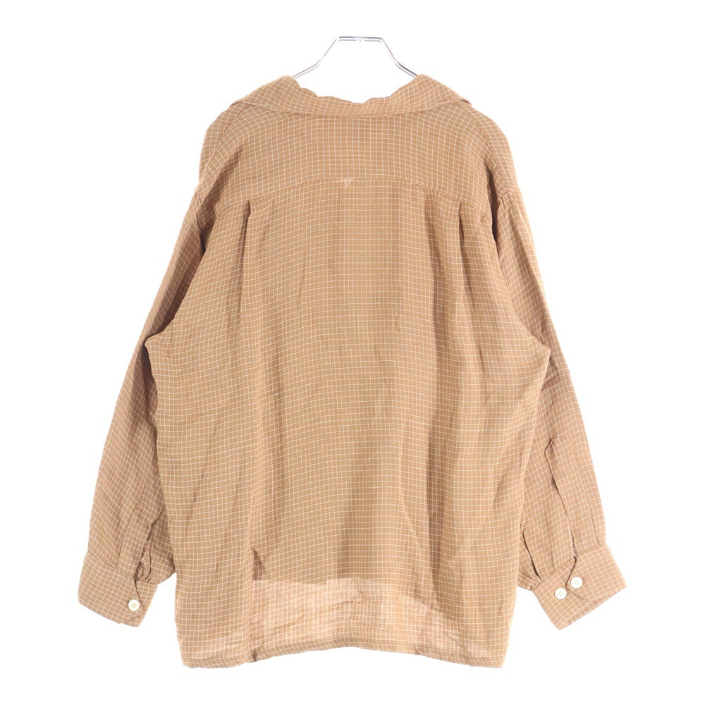 VINTAGE(ヴィンテージ) 40S STERLING L/S CHECK SHIRT スターリン プリント使用 フラップポケット チェック 長袖シャツ ブラウン/ホワイト