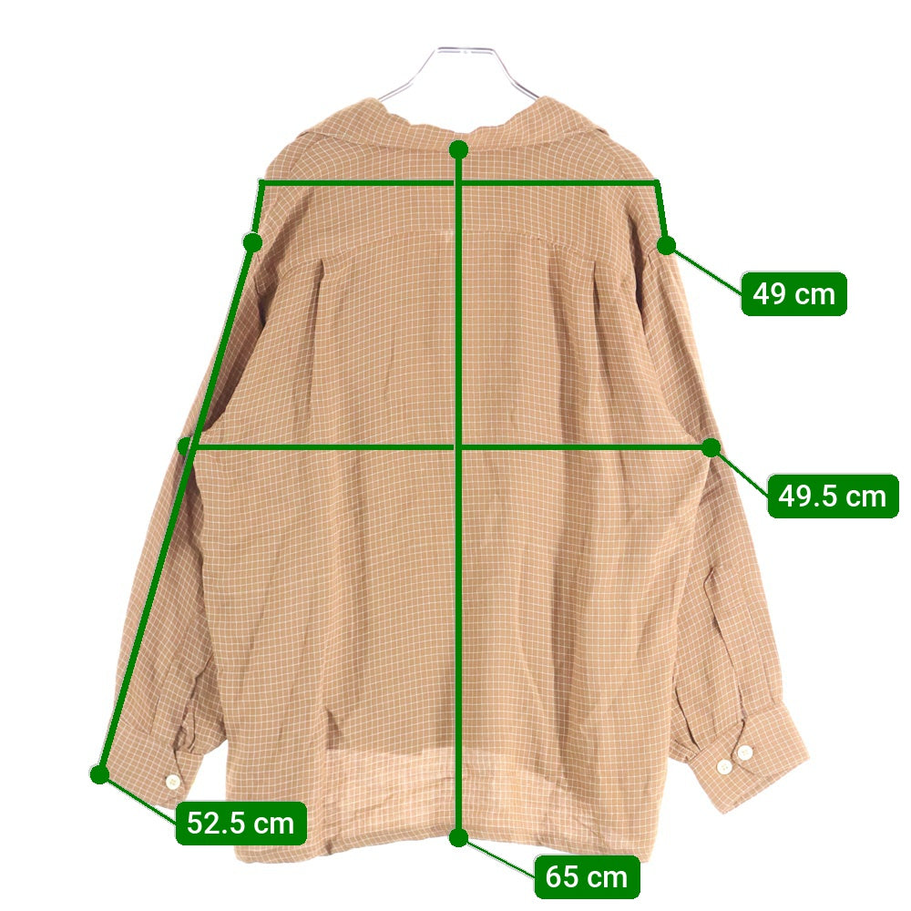 VINTAGE(ヴィンテージ) 40S STERLING L/S CHECK SHIRT スターリン プリント使用 フラップポケット チェック 長袖シャツ ブラウン/ホワイト