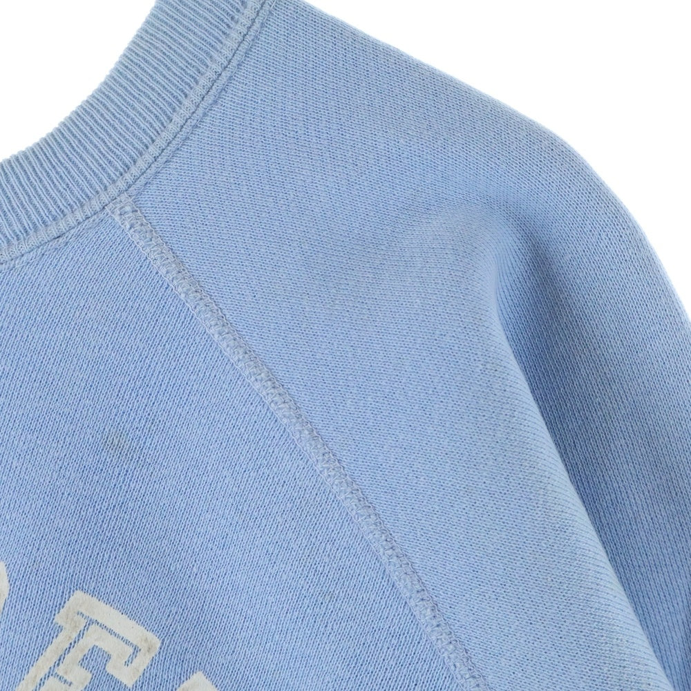 VINTAGE(ヴィンテージ) 50S ST. LAWRENCE UNIVERSITY PULLOVER FLOCKY SWEAT セントローレンス カレッジロゴ フロッキー プルオーバー スウェット トレーナー ブルー