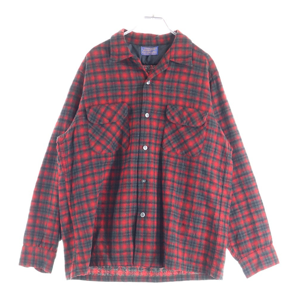 PENDLETON(ペンドルトン) 50S VNTAGE WOOL L/S CHECK SHIRT ヴィンテージ ウール チェック 長袖シャツ レッド/ブラック