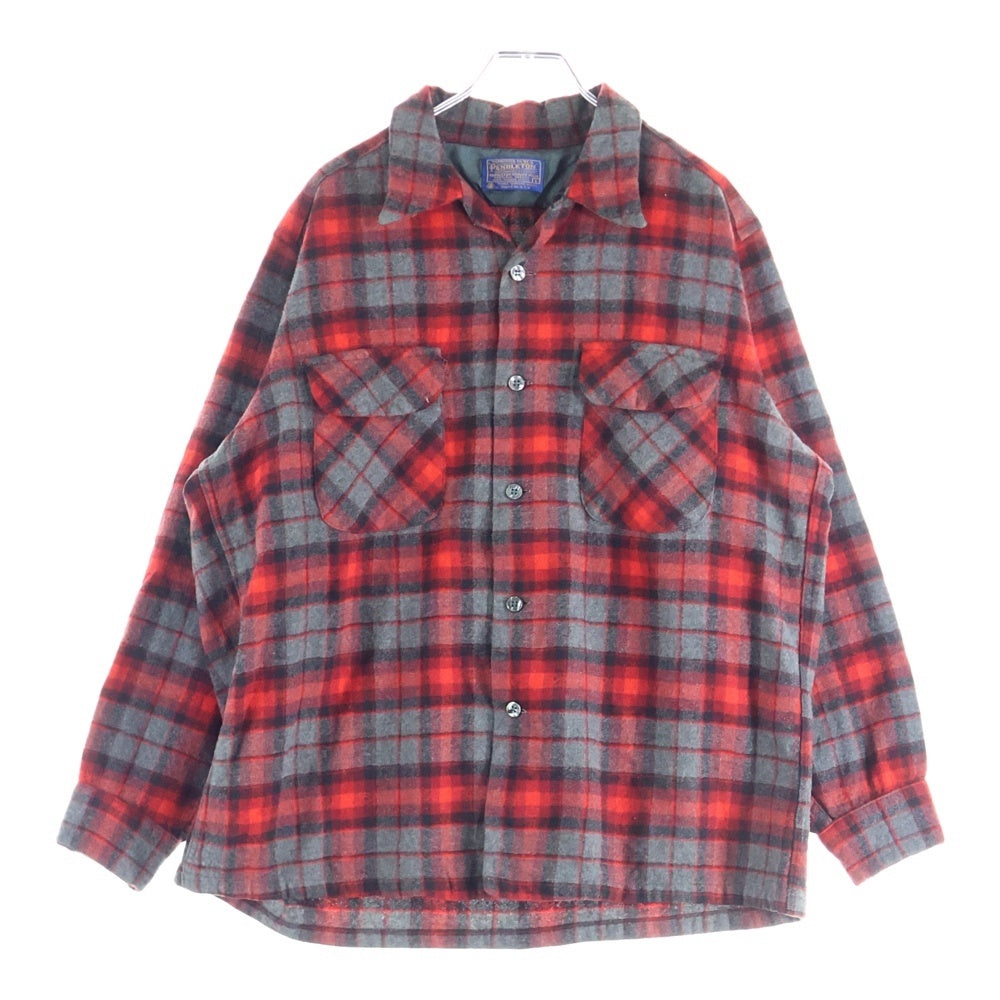 PENDLETON(ペンドルトン) 60S VNTAGE WOOL L/S CHECK SHIRT ヴィンテージ ウール チェック 長袖シャツ レッド/グレー/ブラック