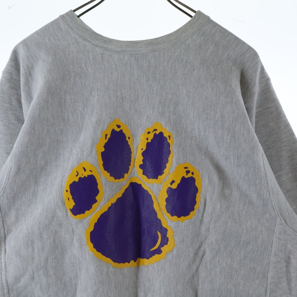 CHAMPION(チャンピオン) 90S REVERSE WEAVE UNIVERSITY AT ALBANY PULLOVER SWEAT 刺繍タグ 猫の手 リバースウィーズ プルオーバー スウェット トレーナー グレー