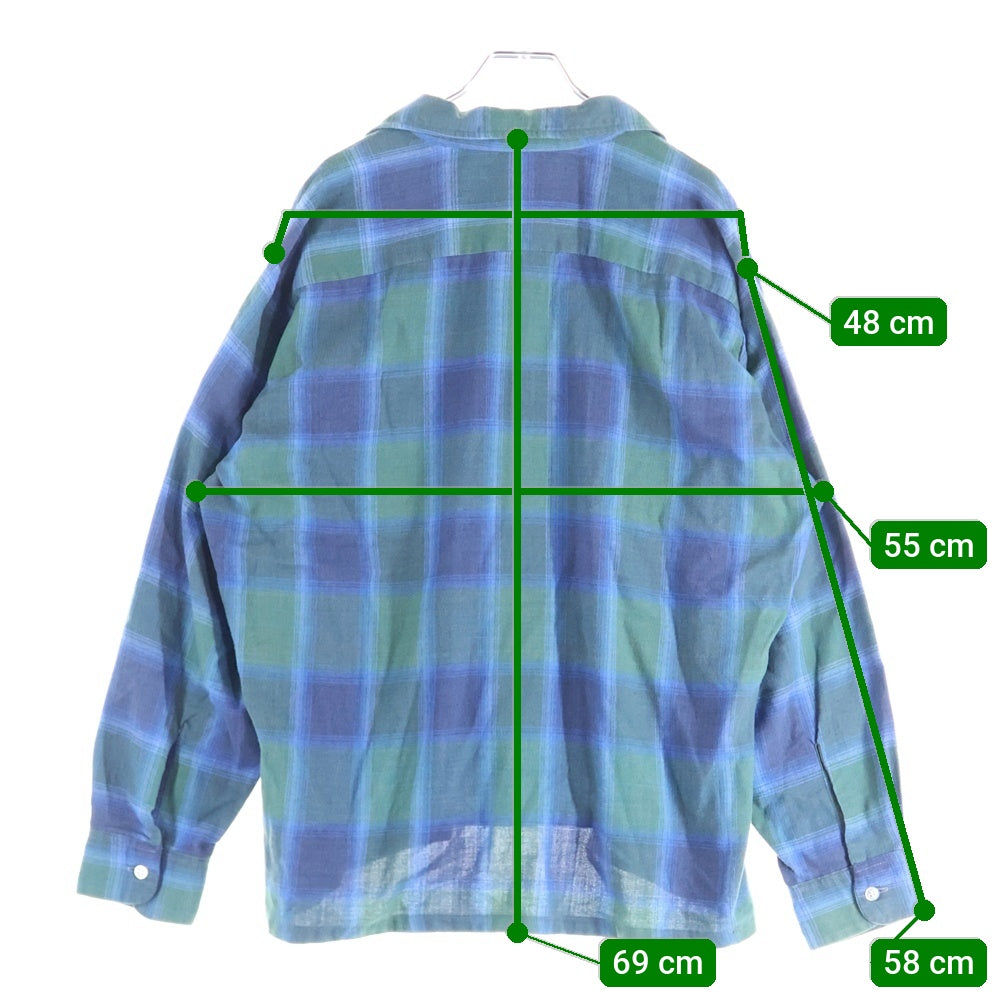 PENNEYS TOWNCRAFT(ぺニーズタウンクラフト) 60S VINTAGE OMBRE L/S CHECK SHIRT ヴィンテージ オンブレ チェック 長袖シャツ ブルー/グリーン