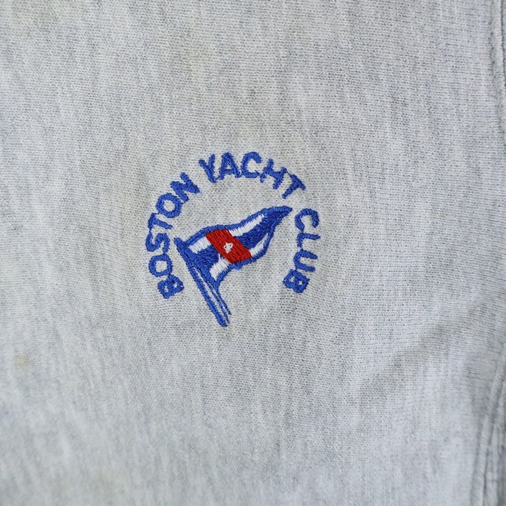 CHAMPION(チャンピオン) 90s REVERSE WEAVE BOSTON YACHT CLUB スナップボタン カーディガン グレー