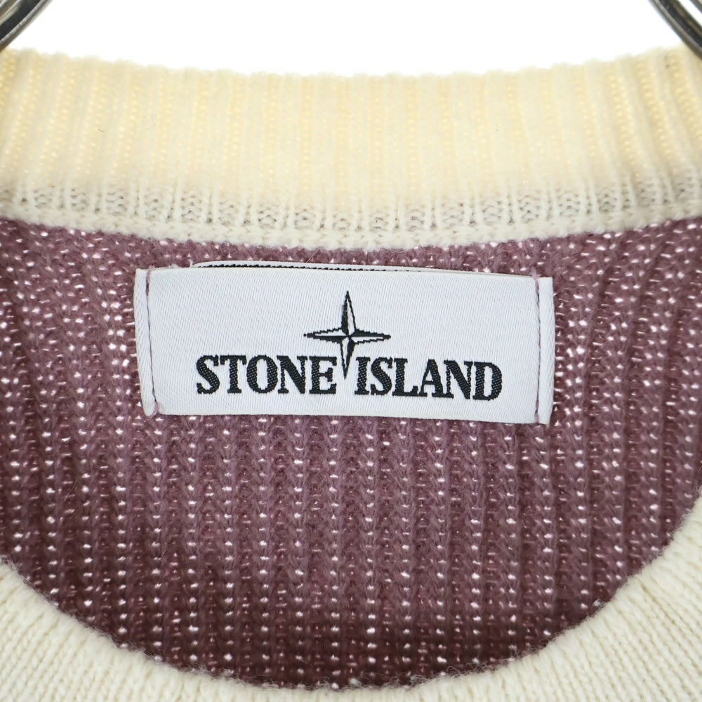 STONE ISLAND(ストーンアイランド) 18AW Stone Island Embroidered Logo Knit Sweater 6915583B7 エンブロイダリーロゴニット クルーネック長袖ニットセーター