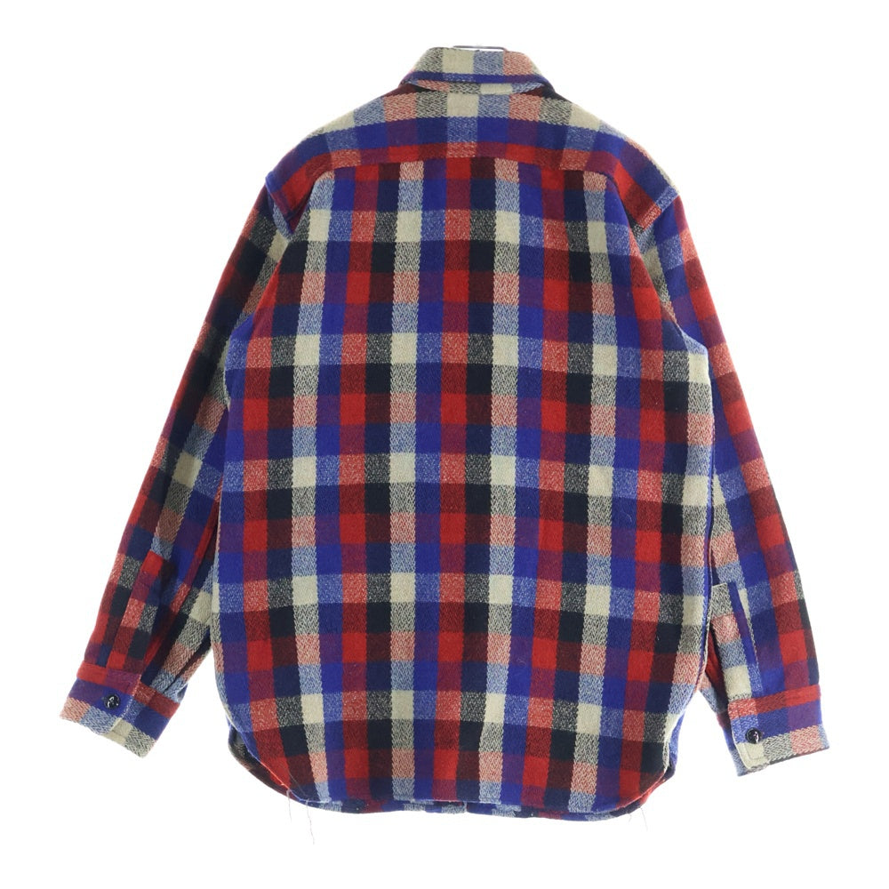 VINTAGE(ヴィンテージ) JOEMCCOY OUTDOORSMEN SPORTSWEAR チェック柄 ヘビー長袖シャツ Lot11 レッド/ブルー
