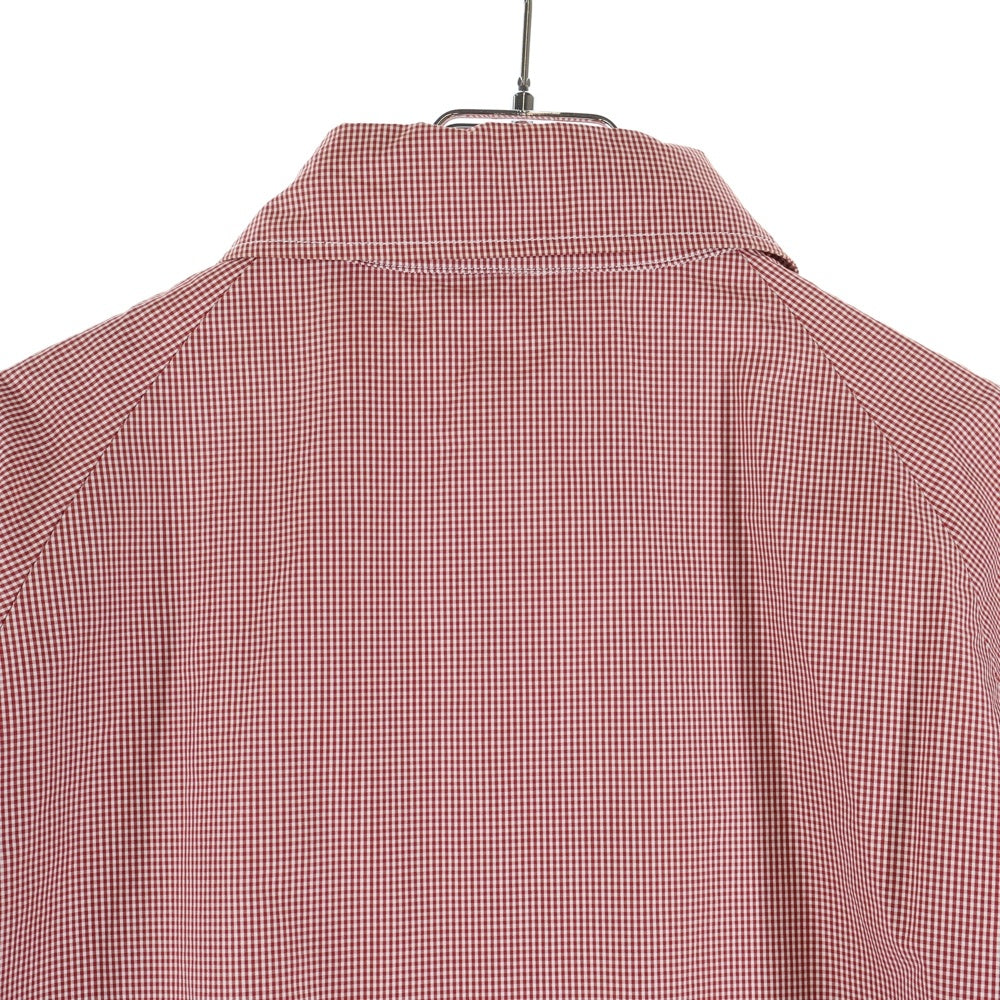 NO BRAND(ノーブランド) IN SYNC WITH(インシンクウィズ) チェック柄 サイドバックル ジップアップジャケット レッド