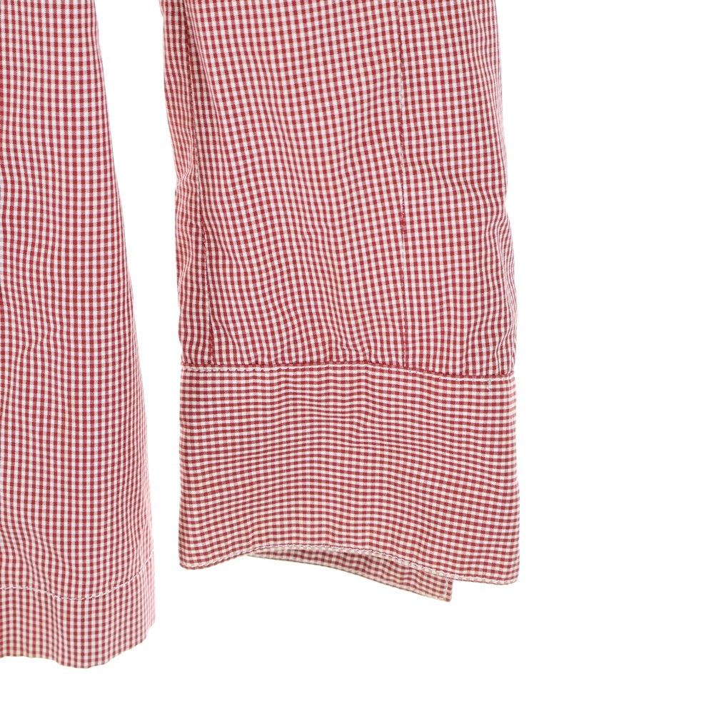 NO BRAND(ノーブランド) IN SYNC WITH(インシンクウィズ) チェック柄 サイドバックル ジップアップジャケット レッド