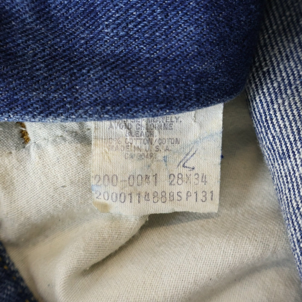 LEE(リー) 70s RIDERS 200-0041 リベット大文字刻印 42TALONZIP デニムパンツ ブルー