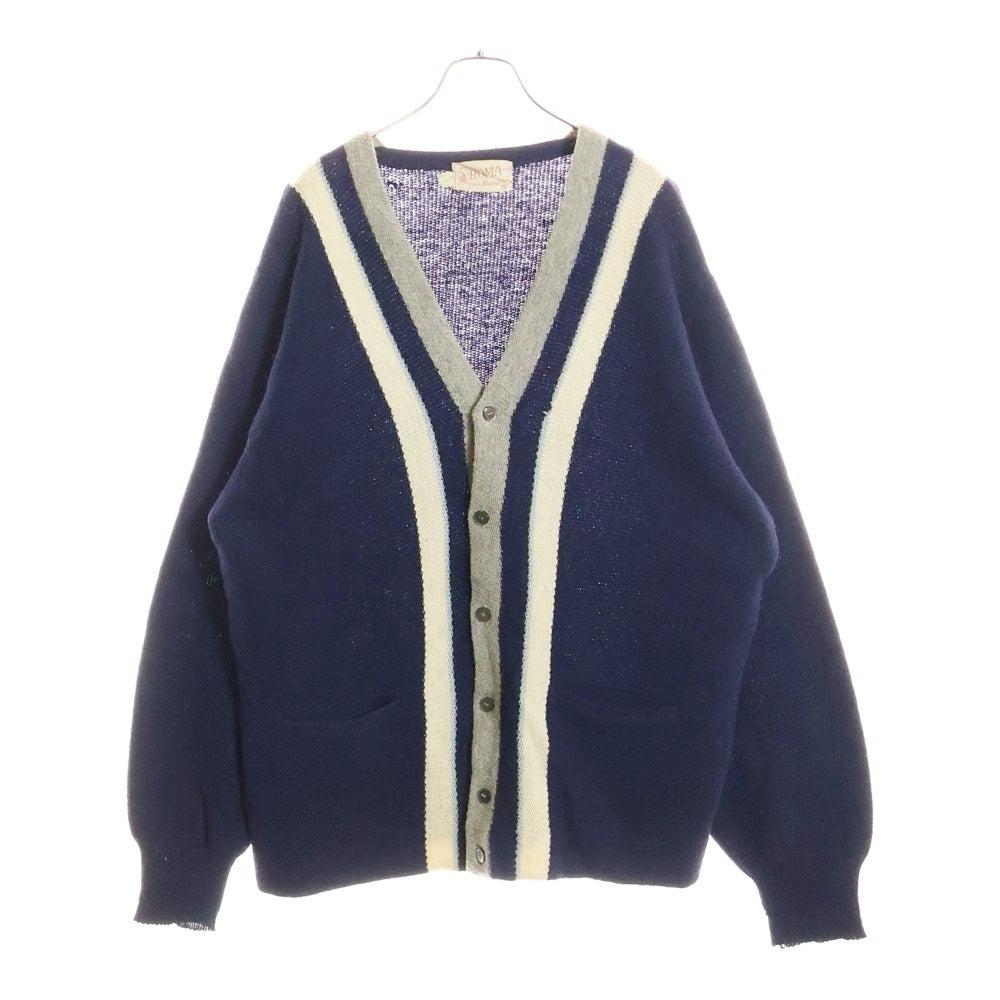VINTAGE(ヴィンテージ) 60S ROMA WOOL ALPACA CARDIGAN ローマ ウール アルパカ カーディガン ネイビー/ホワイト
